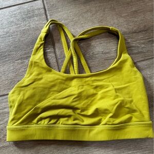 Lululemon Energy Vibrant Yellow Sports Bra